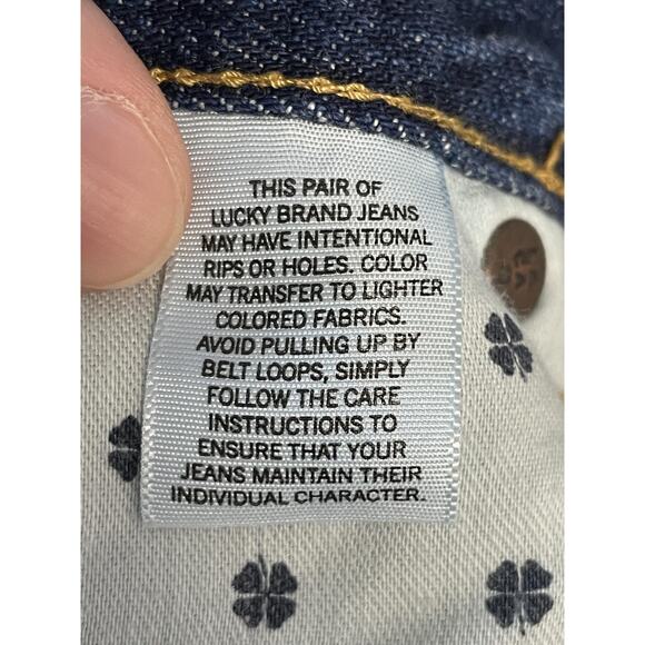 Lucky Brand Shorts Womens 9/29 Blue Denim Cutoff Raw Frayed Hem 5 Pocket Zip Fly - Picture 10 of 10